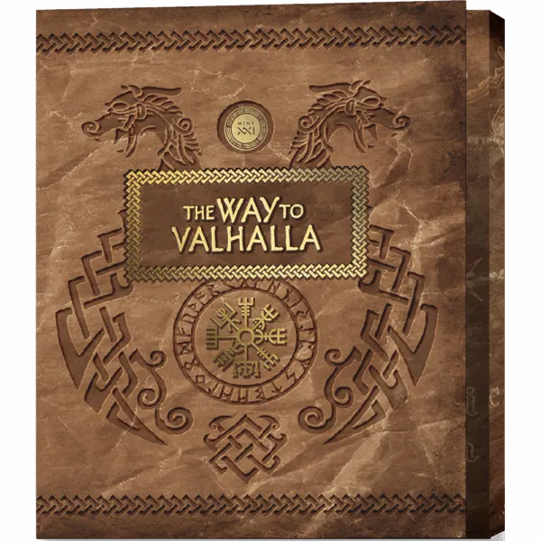 Viking-themed game box with Norse symbols and intricate carvings for authenticity.