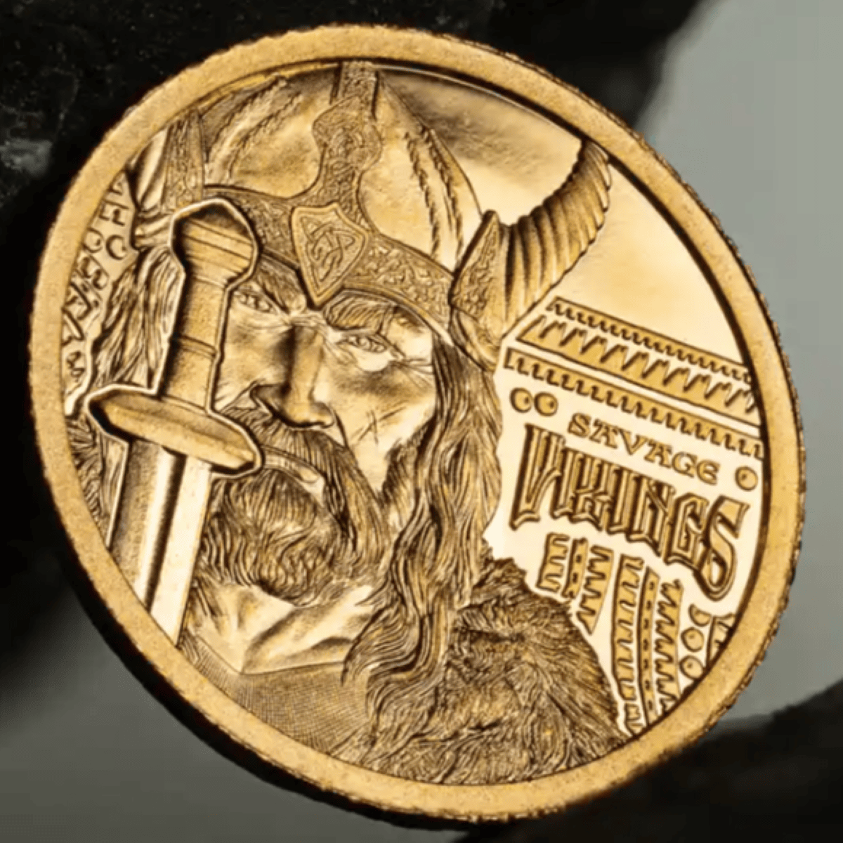 2026 Cook Islands Legends Savage Vikings 0.5 Gram Gold Proof Coin - Image 3