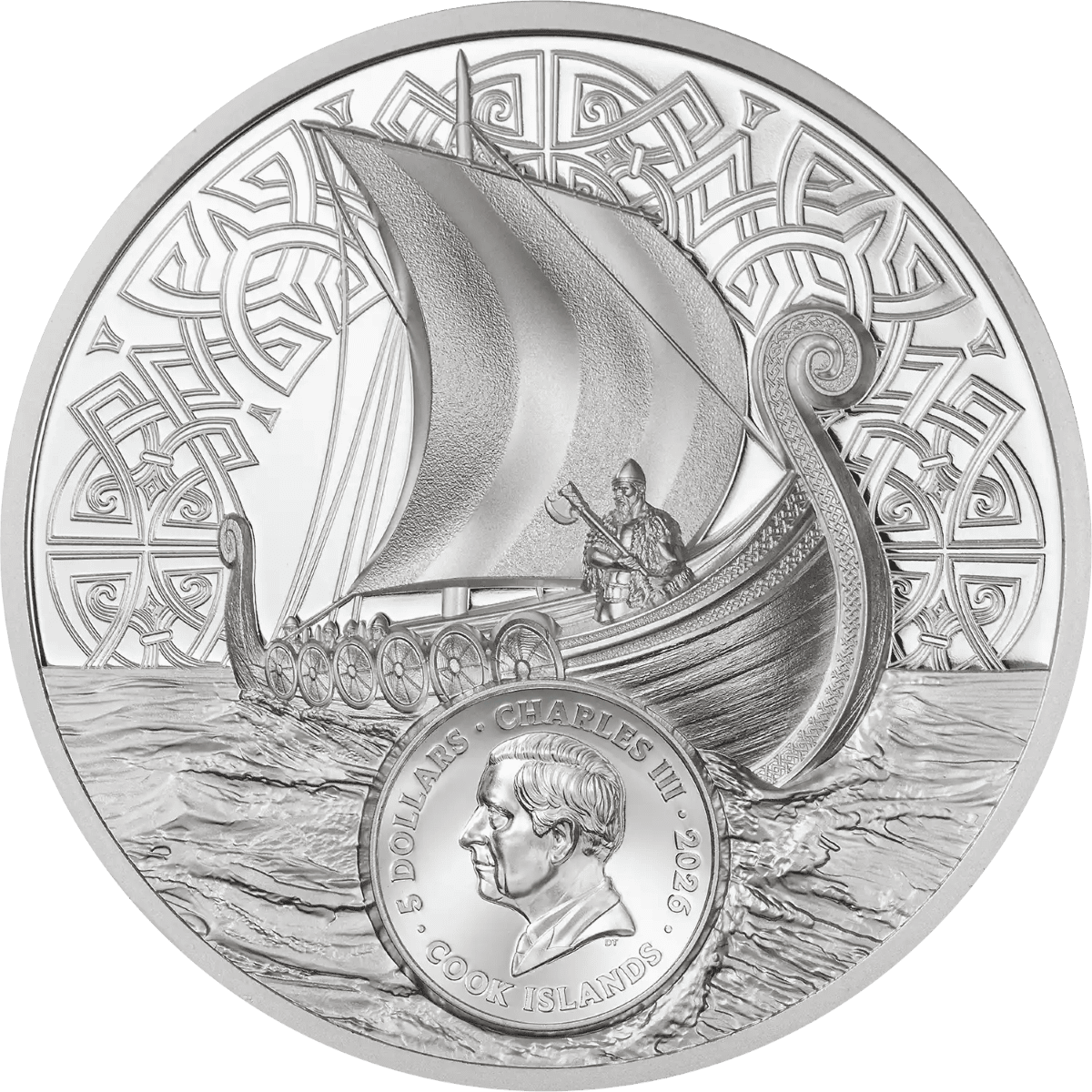 2026 Cook Islands Legends Savage Vikings 1 oz Silver Proof Coin