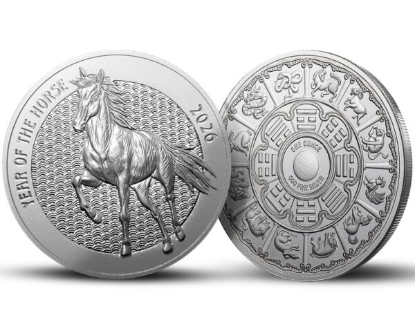 2026 PAMP Lunar Series 2 Year of the Horse 1 oz Silver Proof-Like Round - Image 3