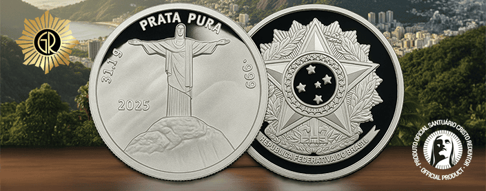 2025 Cristo Redentor Christ the Redeemer 1 oz Silver Bullion Round