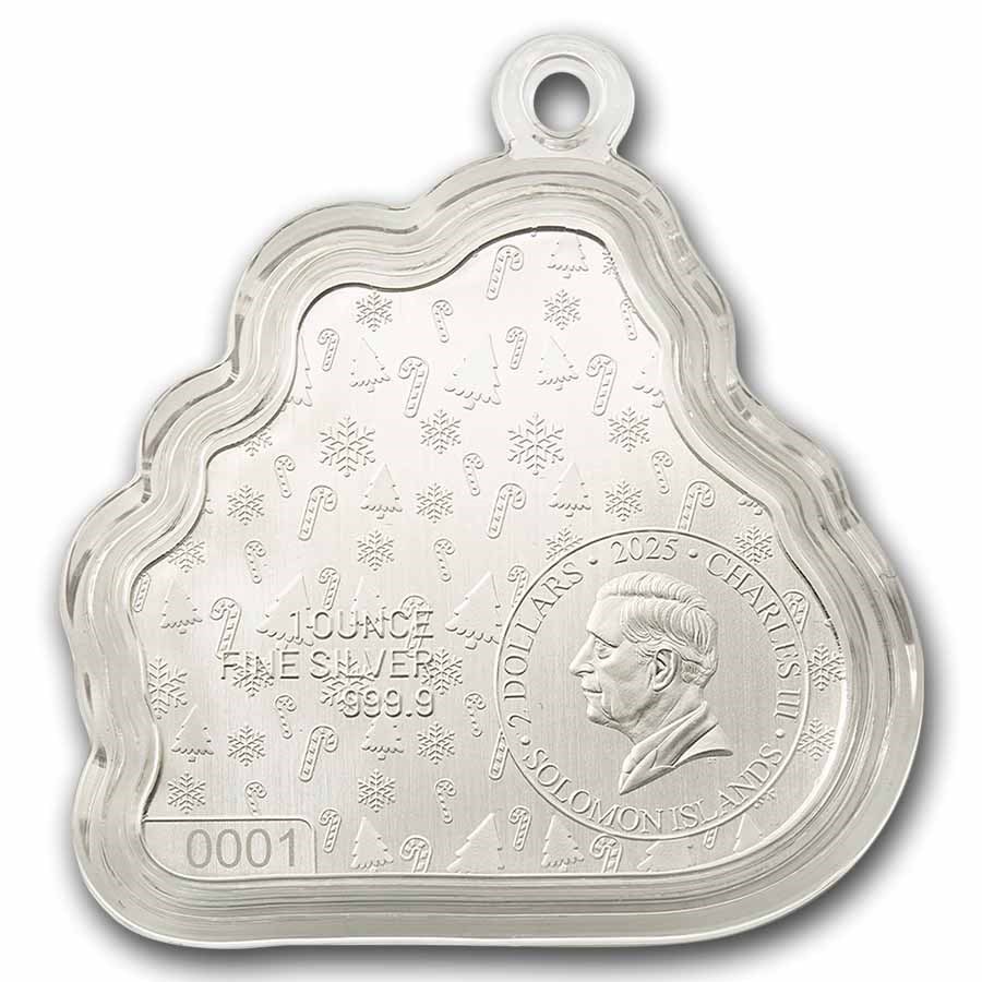 2025 Solomon Islands Snowman Sleigh Ride 1 oz Silver Coin