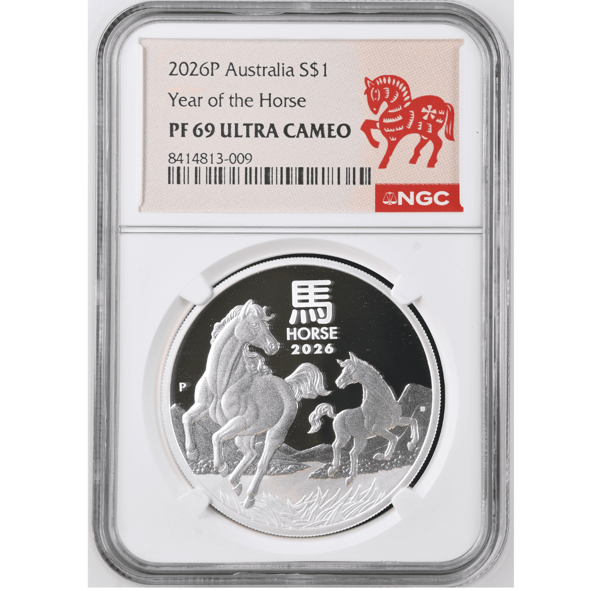 2026 Australia Lunar Year of the Horse 1 oz Silver Coin NGC PF 69 UCAM