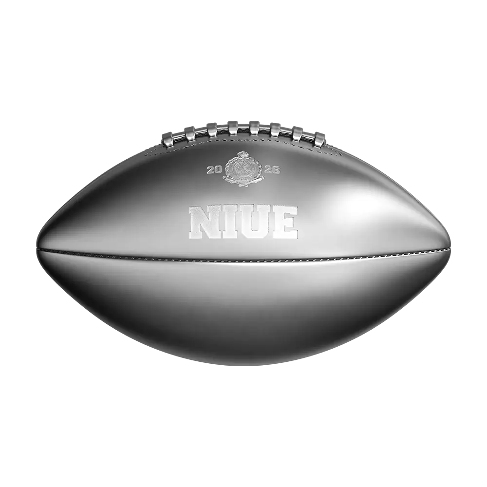 2026 Niue 3D American Football 2 oz Silver Proof Shaped Coin