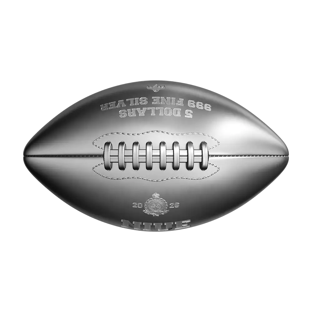 2026 Niue 3D American Football 2 oz Silver Proof Shaped Coin