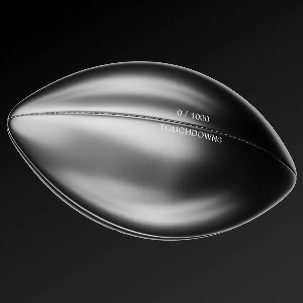 2026 Niue 3D American Football 2 oz Silver Proof Shaped Coin