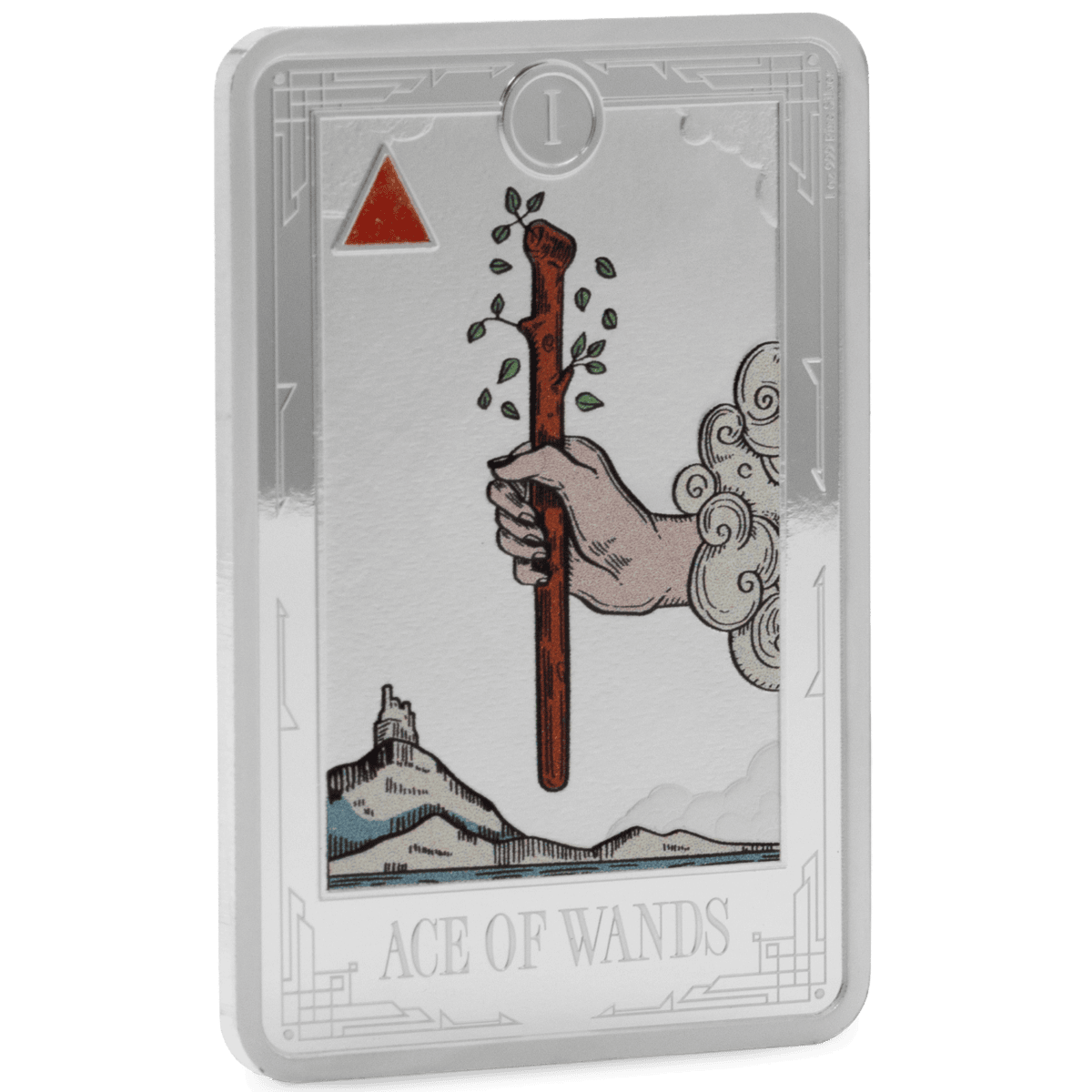 Oldest Wands Tarot Card Silver Coin, Niue 2025, Ace of Wands, Minor Arcana, 1 oz Proof, collectible silver coin.