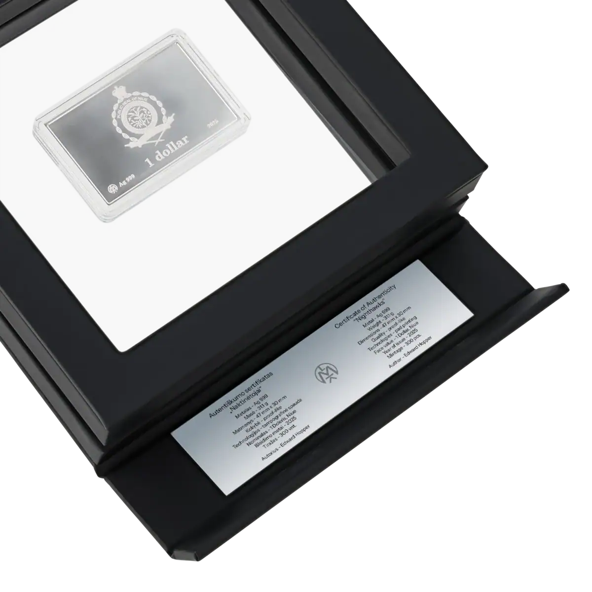 2025 Niue Art Gallery Nighthawks 1 oz Silver Digital Printed Coin