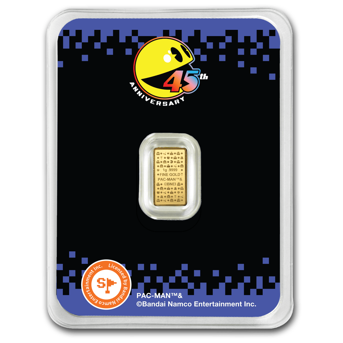 2025 PAMP PAC-MAN 45th Ann. 1 Gram Gold Bar in TEP