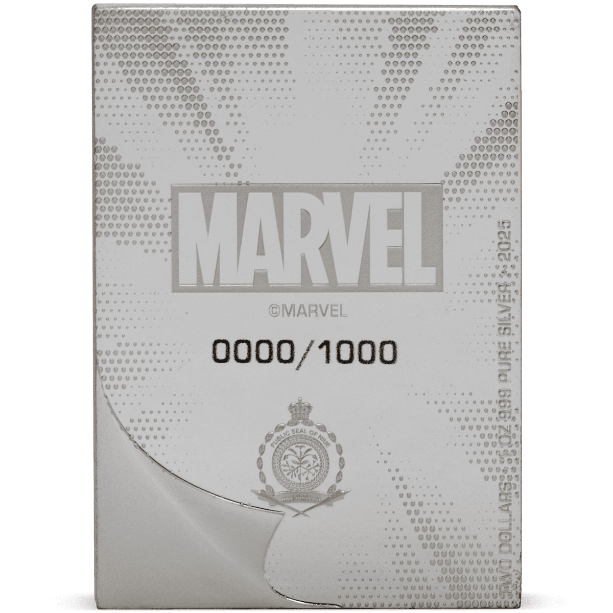 Pure Niue silver Marvel art in motion Fantastic Four 102 cover 1 oz silver foil collectible coin.