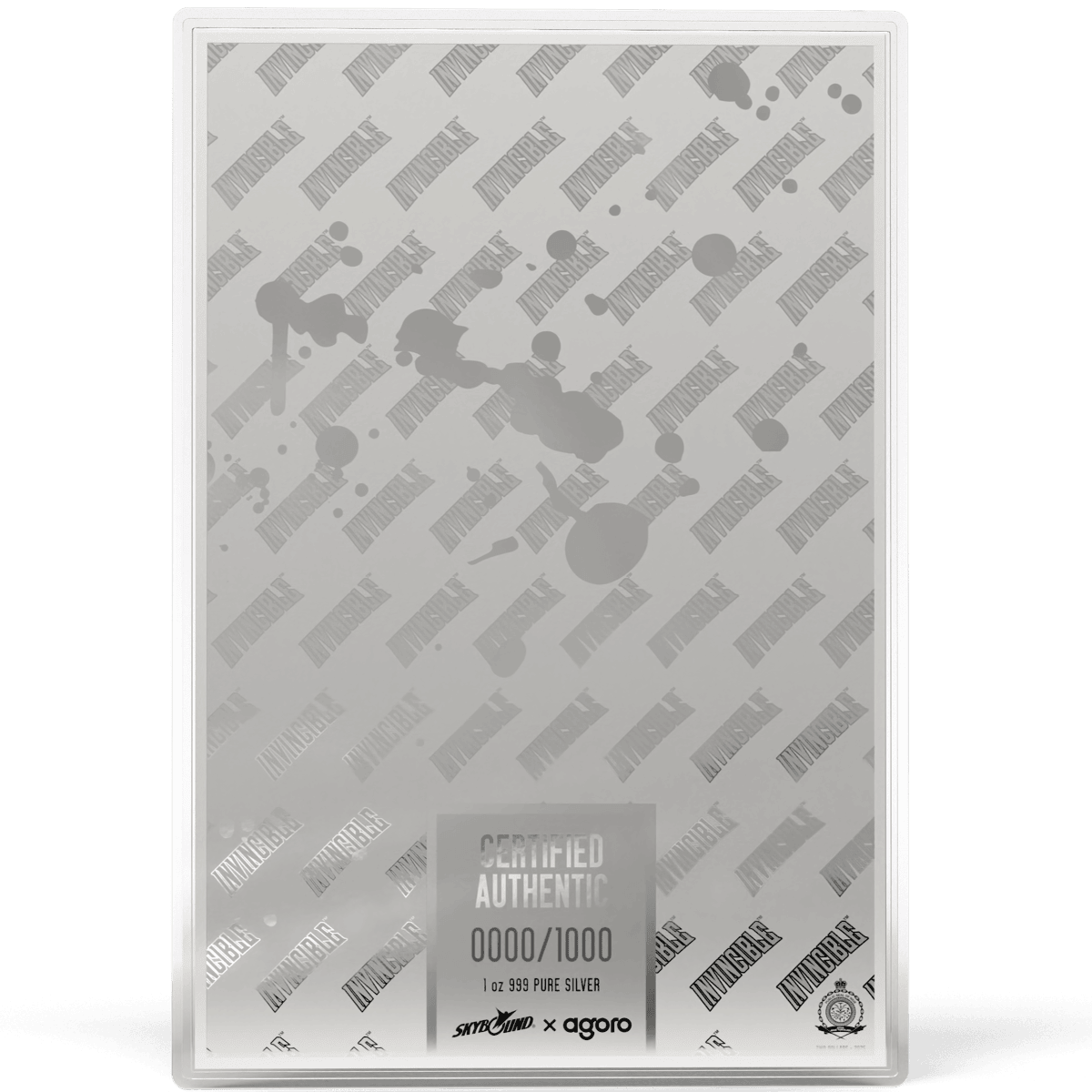 Colorized Niue Agoro Skybound Invincible Season 3 silver proof foil collectible.
