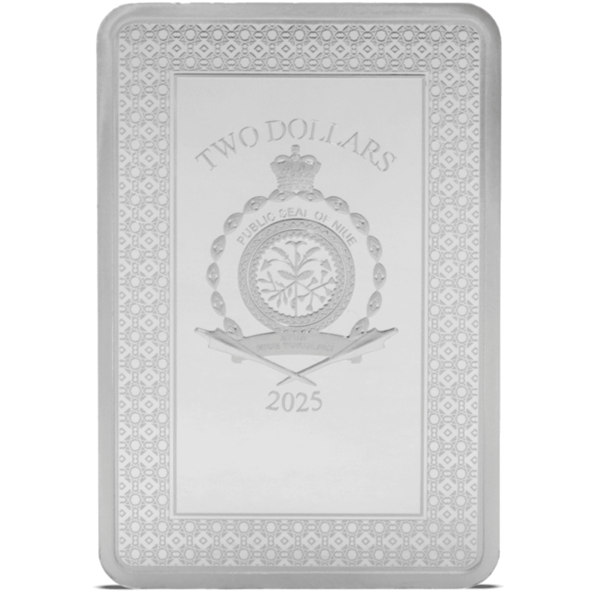 Silver Niue Two Dollar coin featuring the Ace of Wands Tarot Card design, 1 oz proof, minor arcana, GR reserve back.