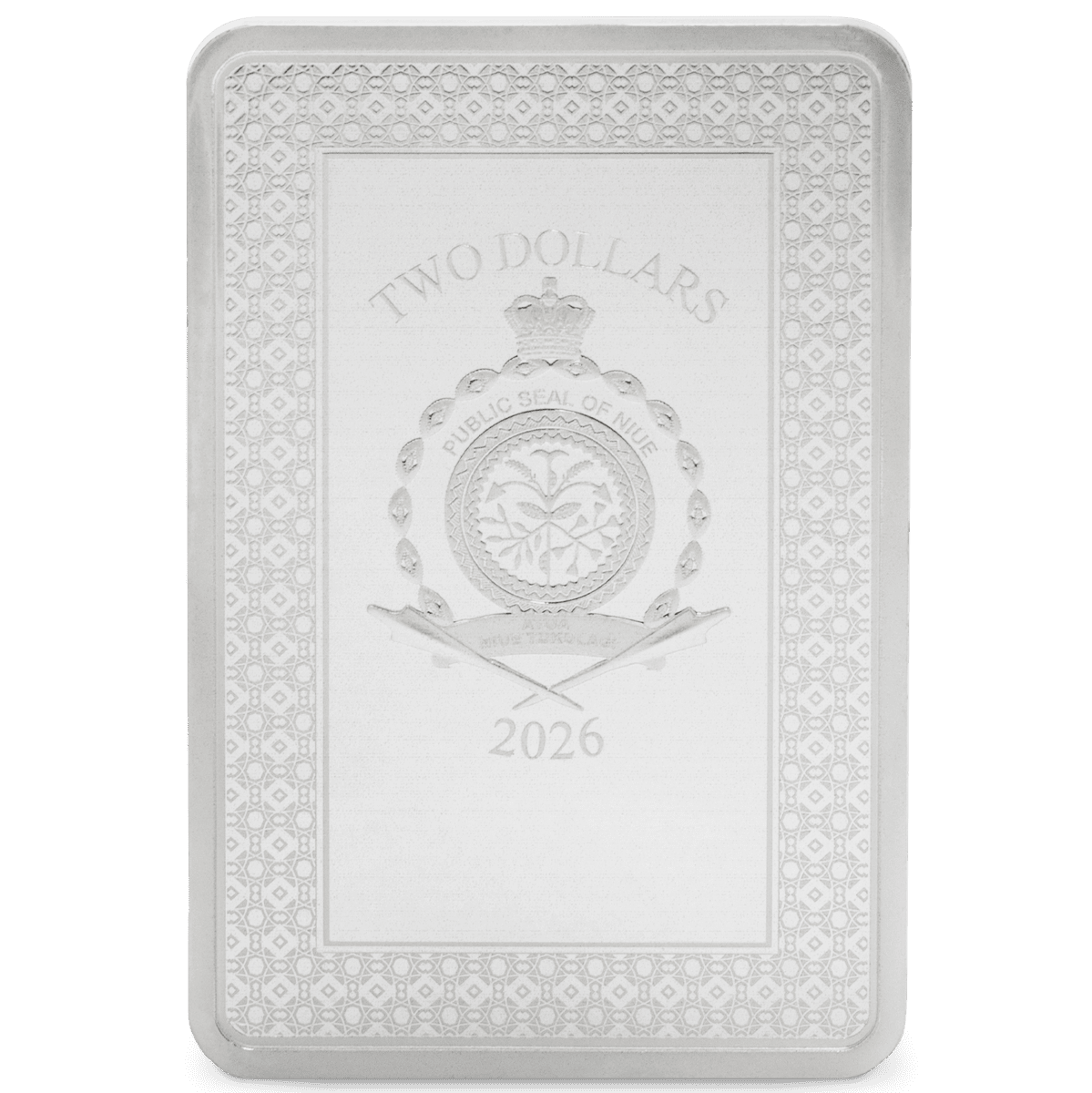 Niue silver proof coin featuring the Ace of Pentacles Tarot card design.