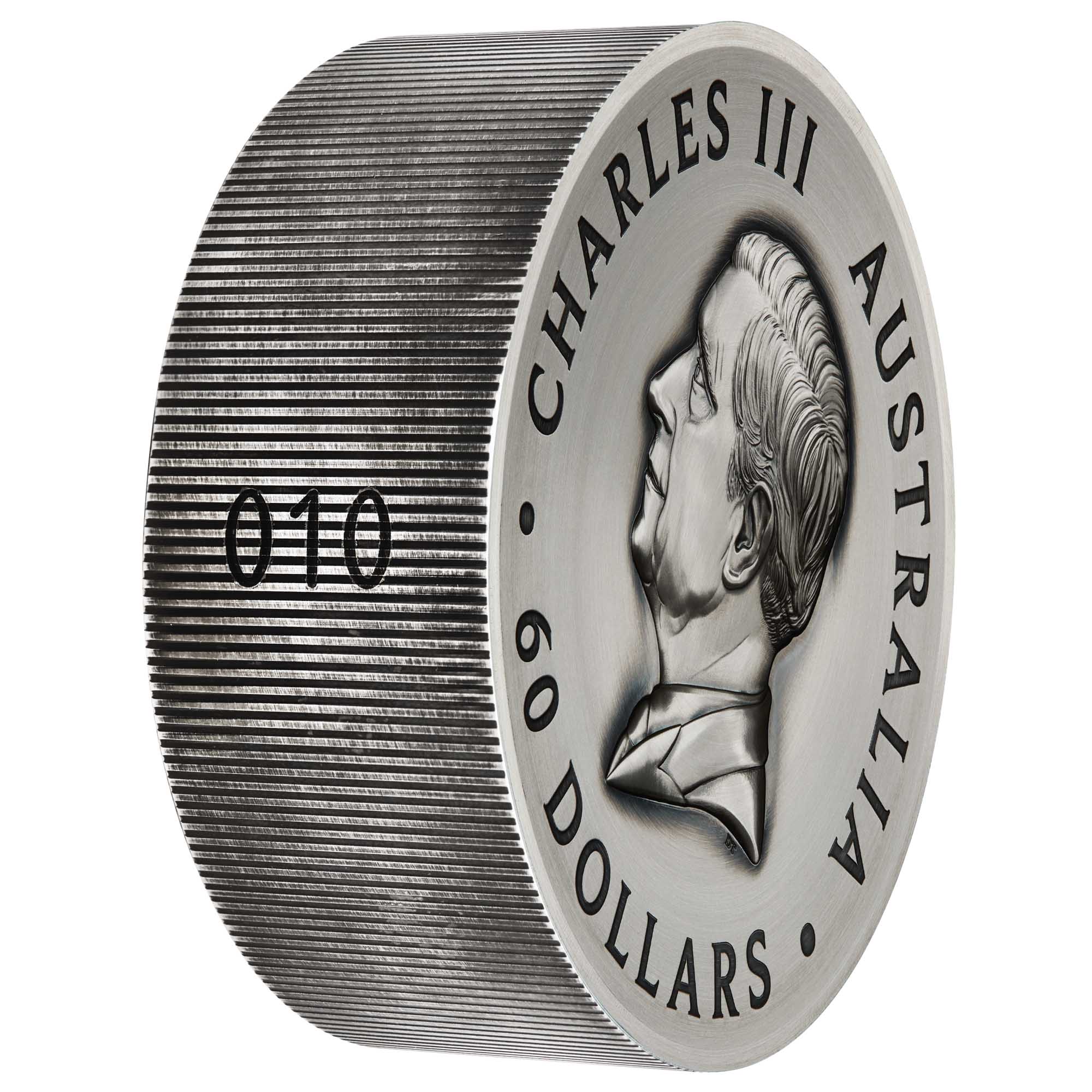 2025 Australia Butterfly 2 Kilo Silver Antiqued High Relief Coin - Image 4