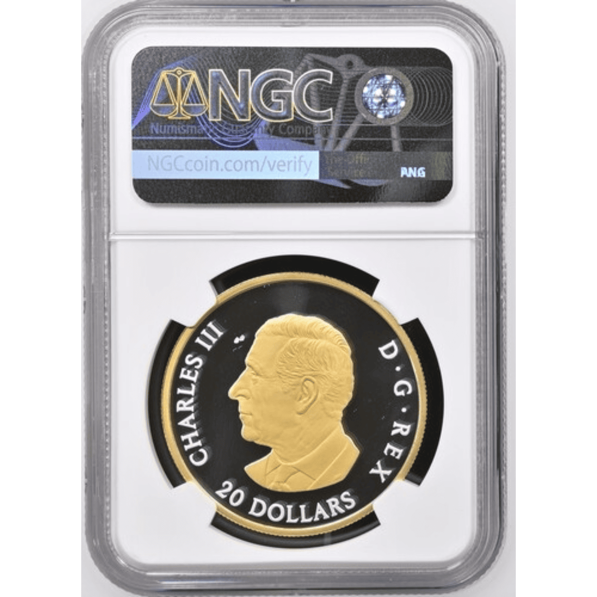 Crucial angle, 2025, Royal Canadian Mint, 1 oz silver, gilded Grey Wolf coin, collectible wildlife theme, limited e.