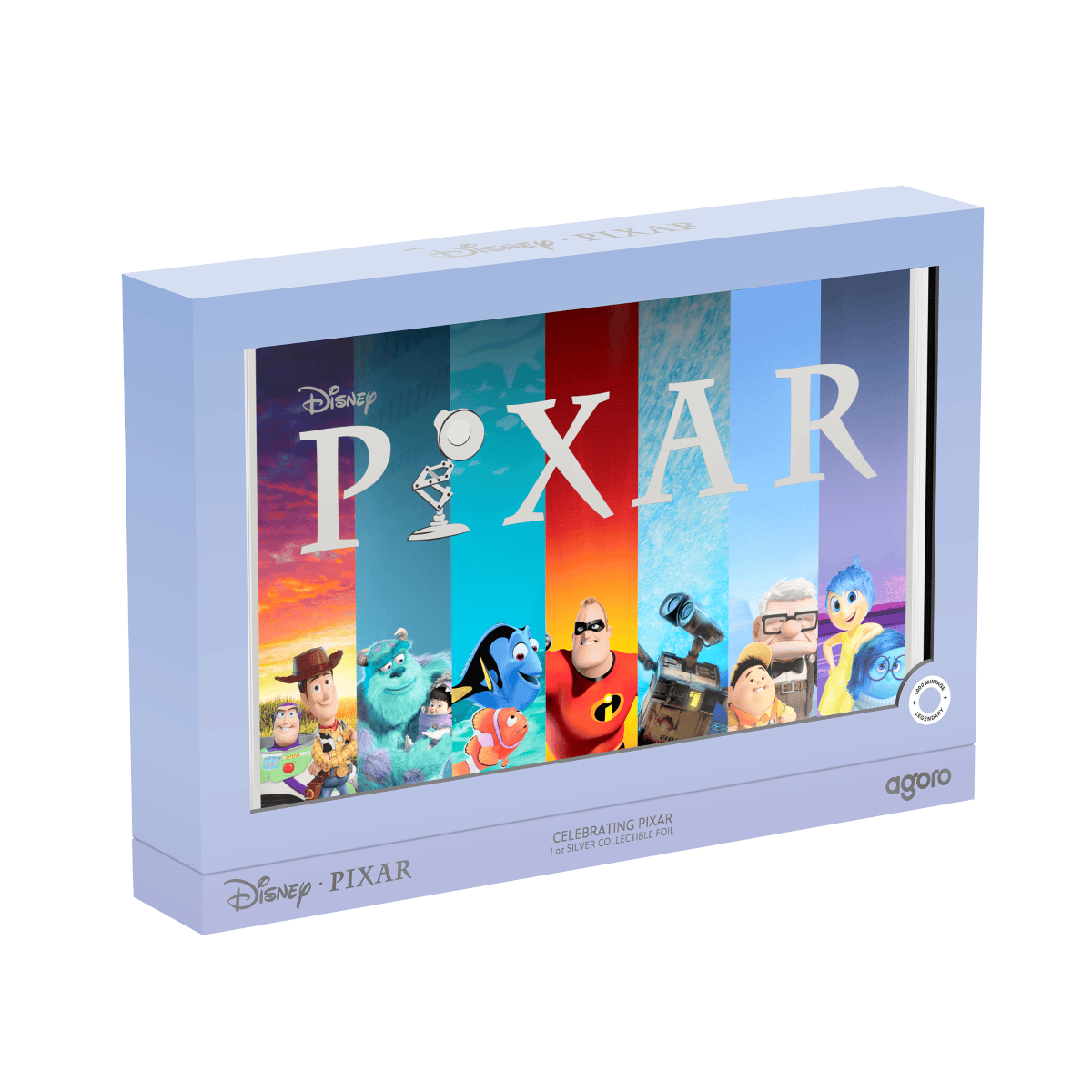 Crucial angle, 2026 Niue Disney Pixar 40th, minted by GR, 1 oz silver colorized proof, celebrating Pixar's annivers.