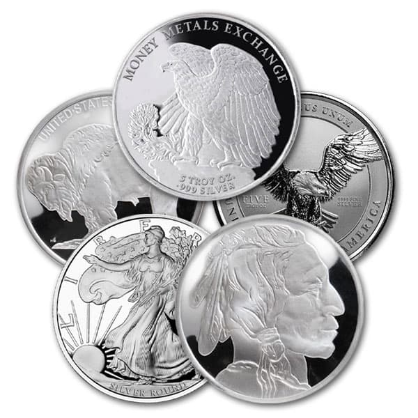 5 oz Generic Silver Round – Secondary Market, Design Our Choice