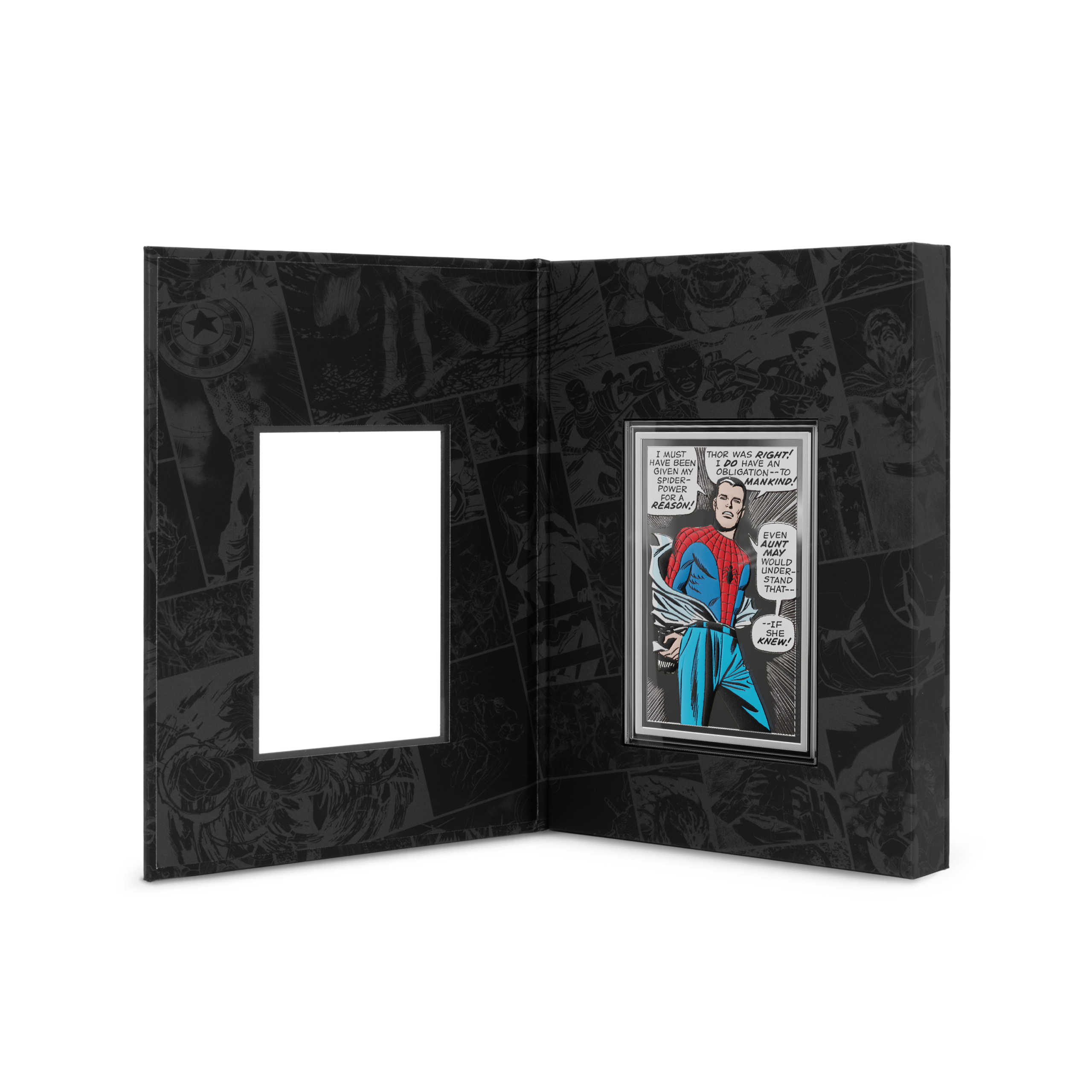 The Crucial for ecommerce, 2026 Niue Marvel Spider Man Silver Coin, 1 oz, mint: GR, angle: side view, theme: Spider.