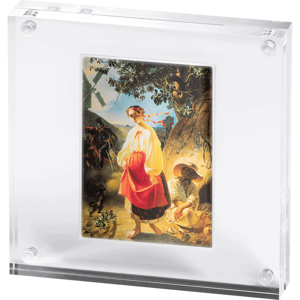Cameroon Art Gallery Kateryna Taras Shevchenko 1 oz Silver coin, front view, 2026, mint, 1 oz, featuring traditiona.