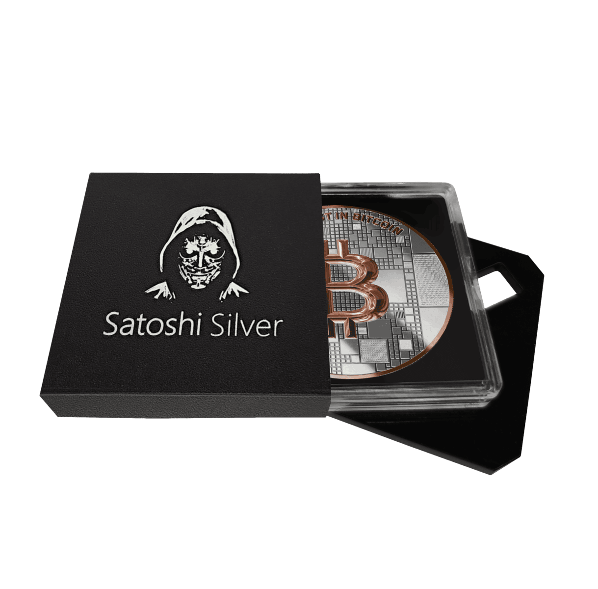 Crucial angle, 2026 Germany Satoshi Project Bitcoin Crab 21g silver gilded coin, minted by GR Reserve, colorized an.