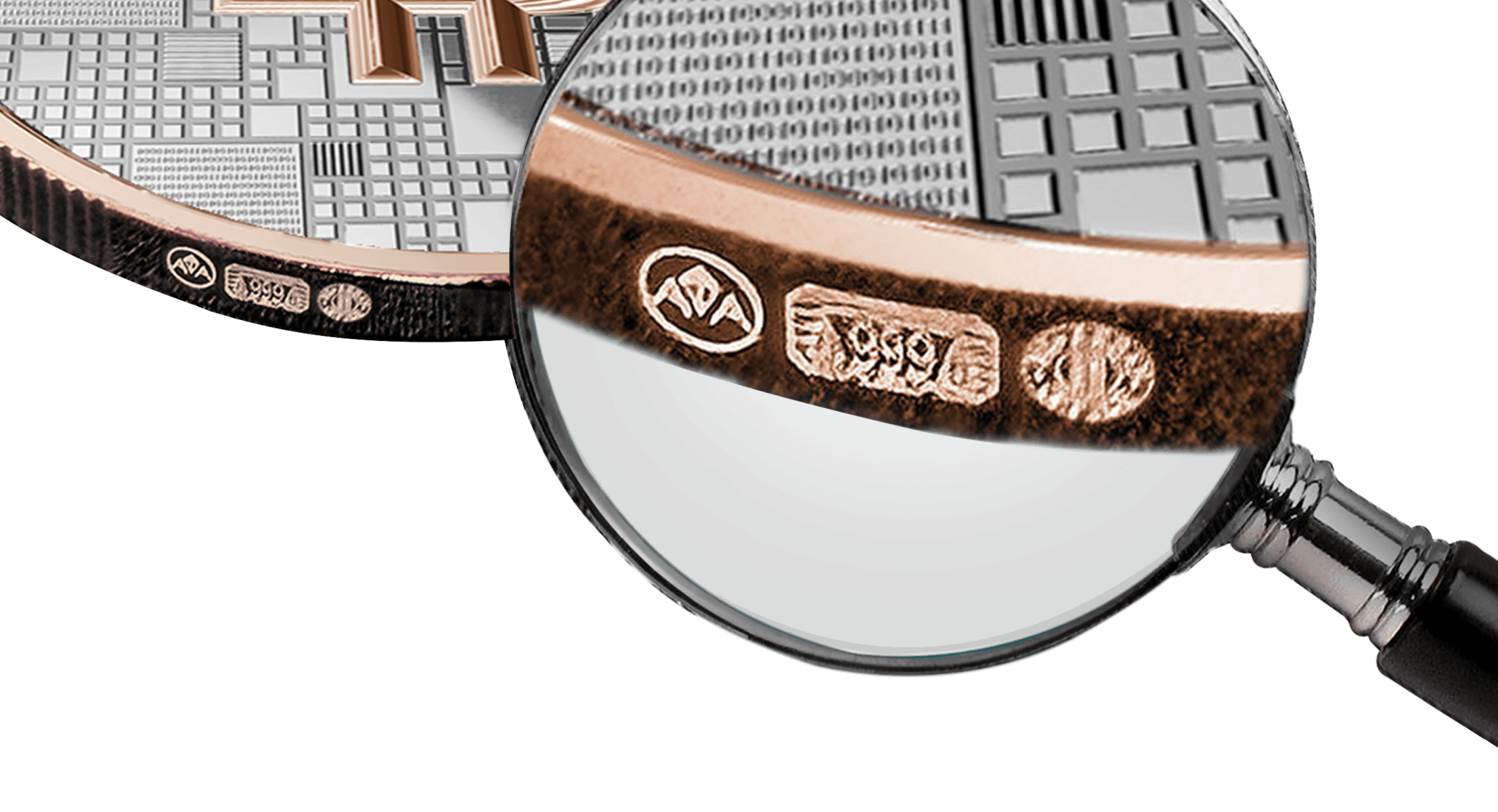 A detailed magnified view of the 2026 Germany Satoshi Project Bitcoin Crab 21 Gram Silver Gilded Colorized Coin, sh.