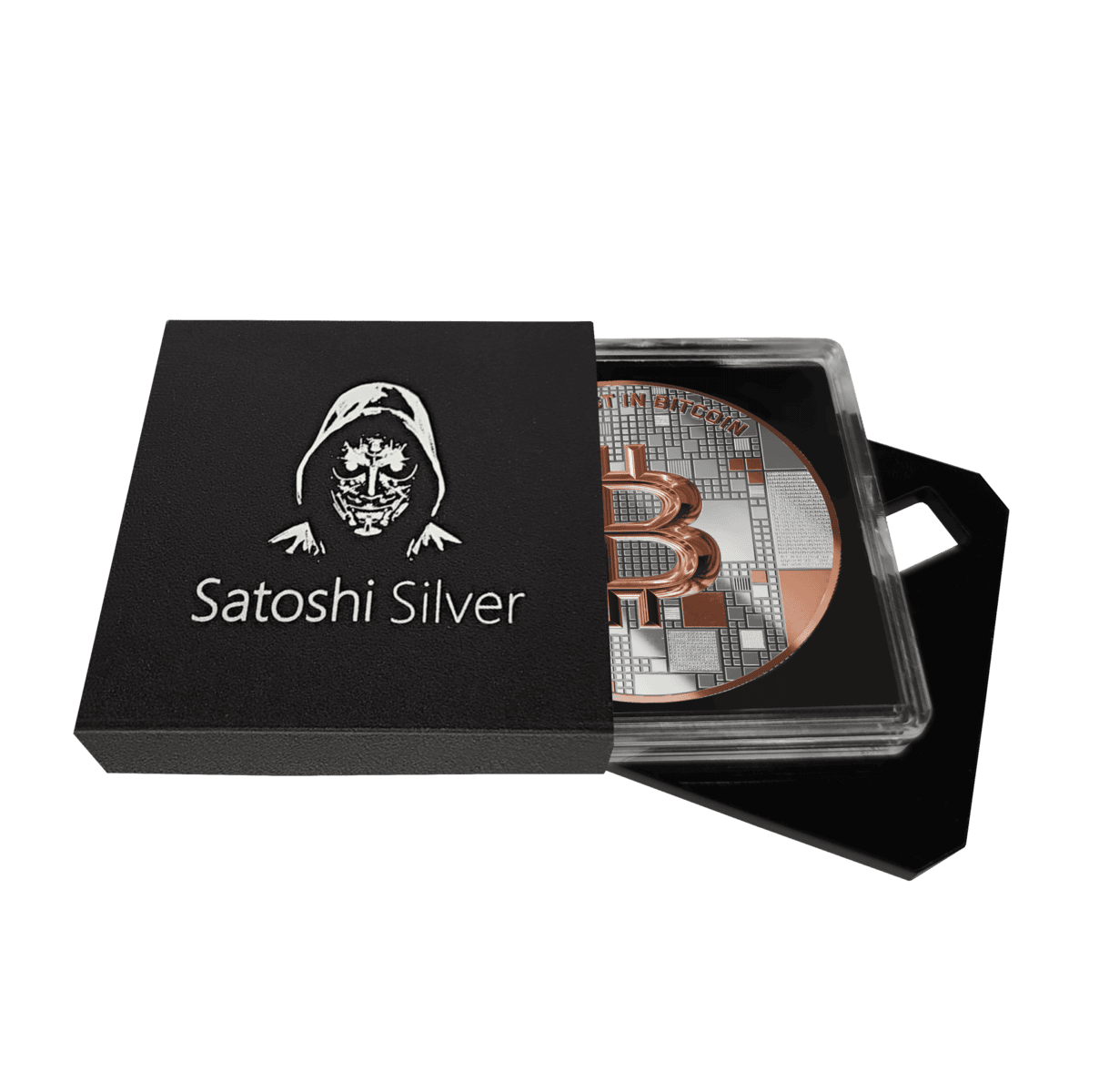 A detailed view of the 2026 Germany Satoshi Project Bitcoin Octopus 21 Gram Silver Gilded Colorized Coin, minted in.