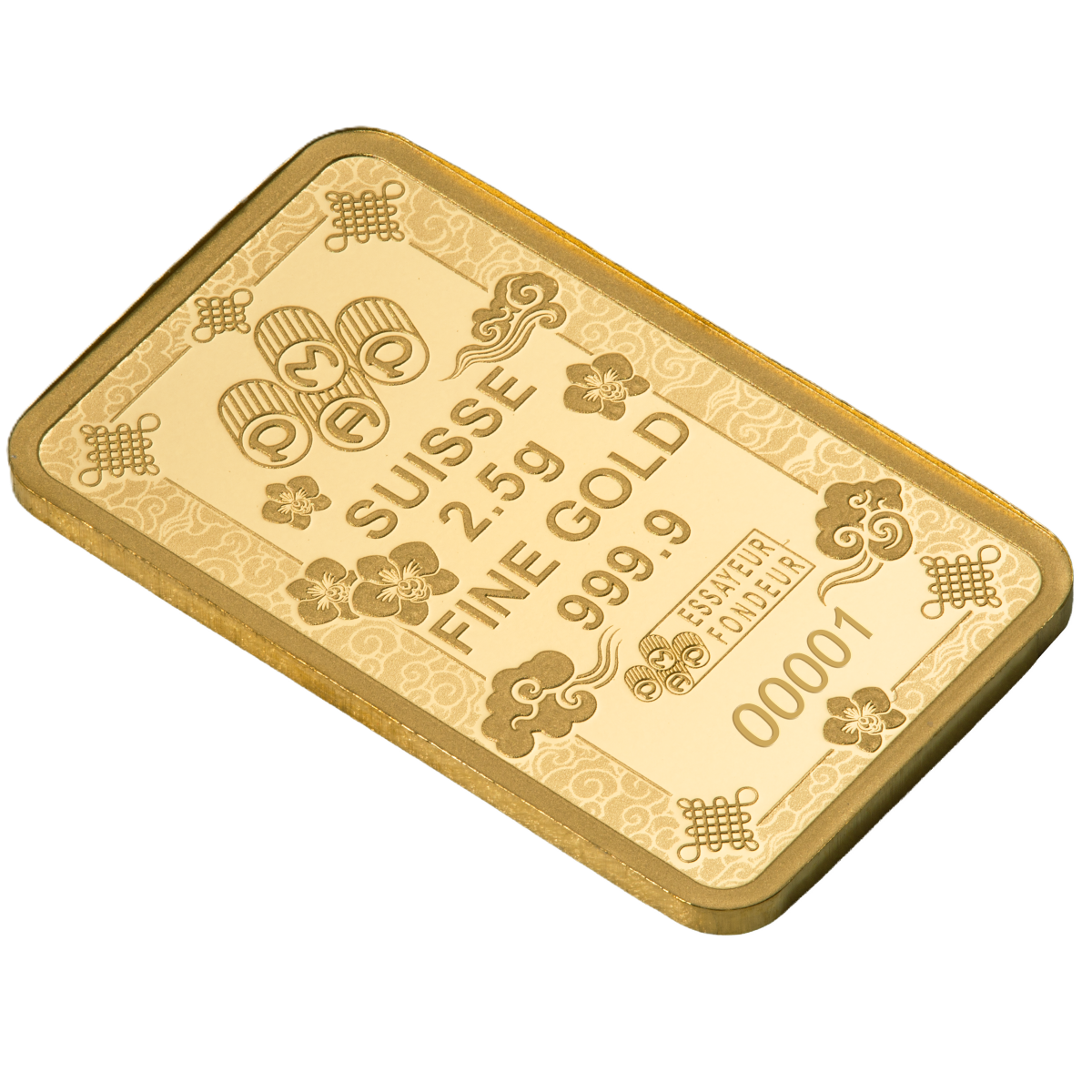 2026 PAMP Lucky Cat 2.5 Gram Gold Proof-Like Bar in Assay Card