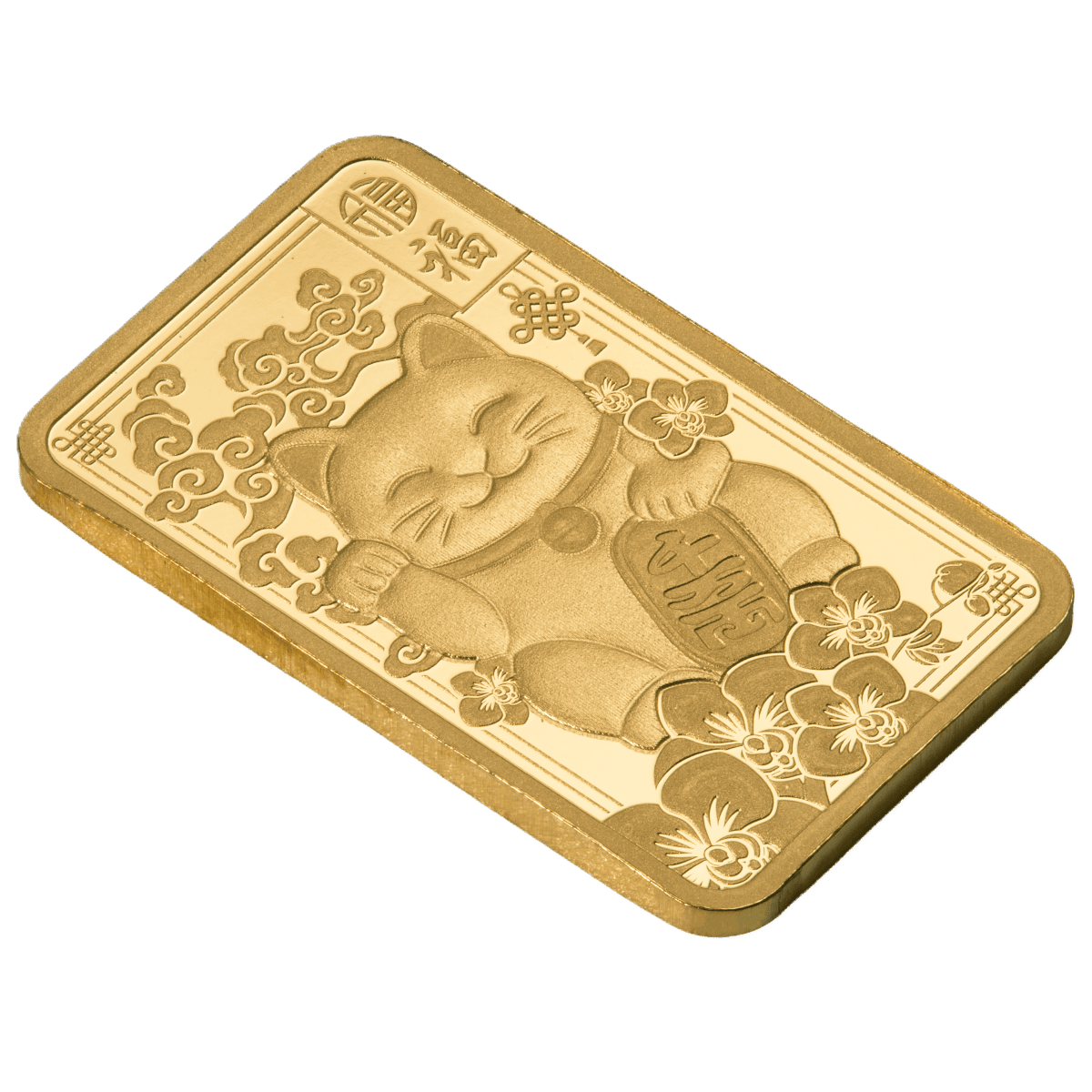 2026 PAMP Lucky Cat 2.5 Gram Gold Proof-Like Bar in Assay Card