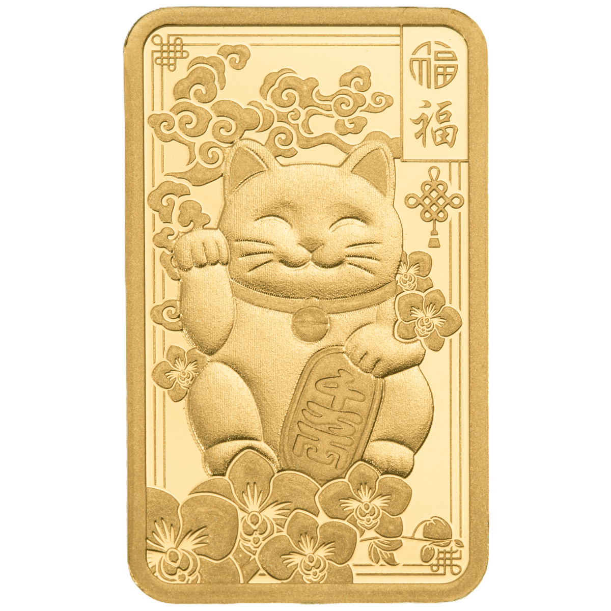 2026 PAMP Lucky Cat 2.5 Gram Gold Proof-Like Bar in Assay Card