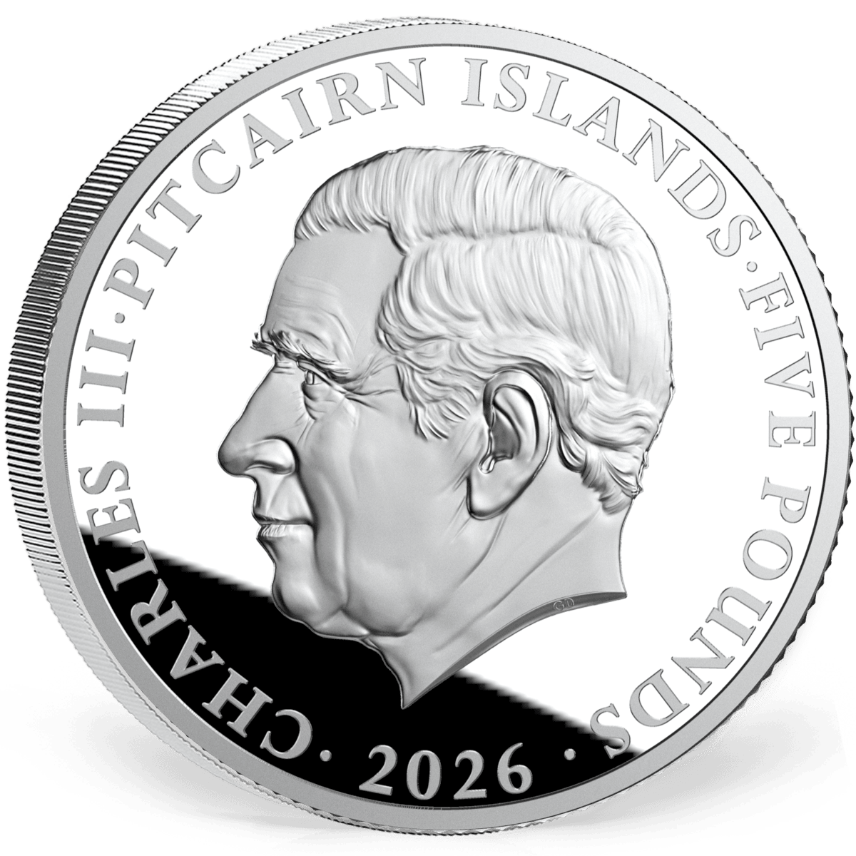 Crucial for ecommerce, 2026 Pitcairn Islands Queen's Beasts Griffin 1 oz Silver Proof Coin, minted by GR, front ang.