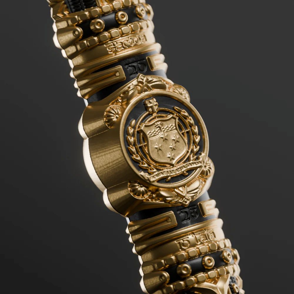 Samoa Axe of Ganesha Parashu 2026, 5 oz Silver Gilded Coin, minted in 2026, angled view, detailed design, collectib.