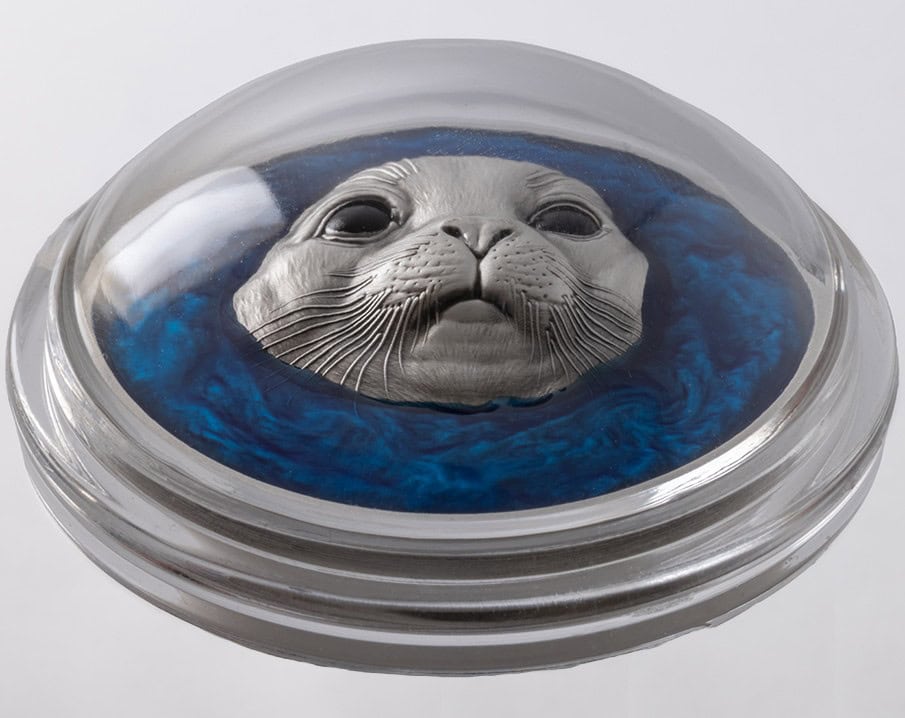 Cameroon 2026 Above the Surface Seal 1 oz Silver Proof Enameled Coin, 2026, mint, 1 oz, detailed seal design with v.