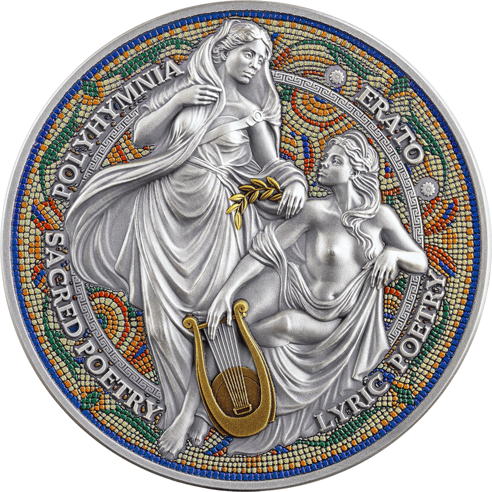 Antique silver coin, angled view, 2026, Cameroon mint, 2 oz weight, featuring Cameroon's cultural theme and intrica.