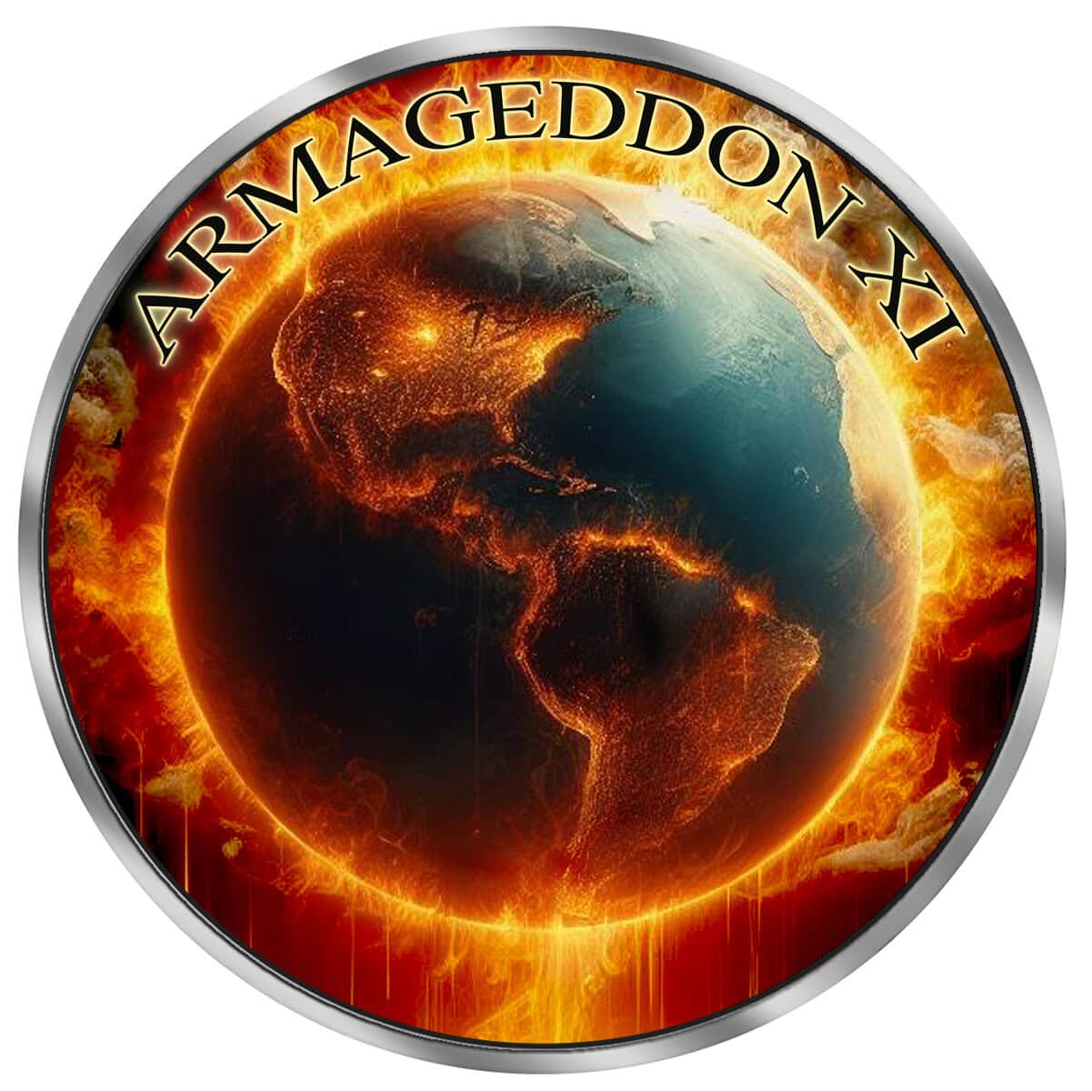 The Crucial Angle, 2026, Mint, 1 oz, Black Ruthenium, Colorized Coin, Maple Grim Reaper Apocalypse XI, collectible.