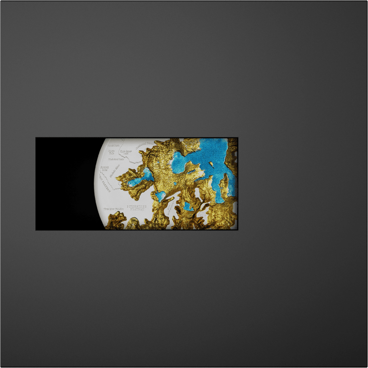 2026 Cook Islands Yellowstone silver proof coin, 1 kilo, ultra deep relief, minted in 2026, showcasing topography f.