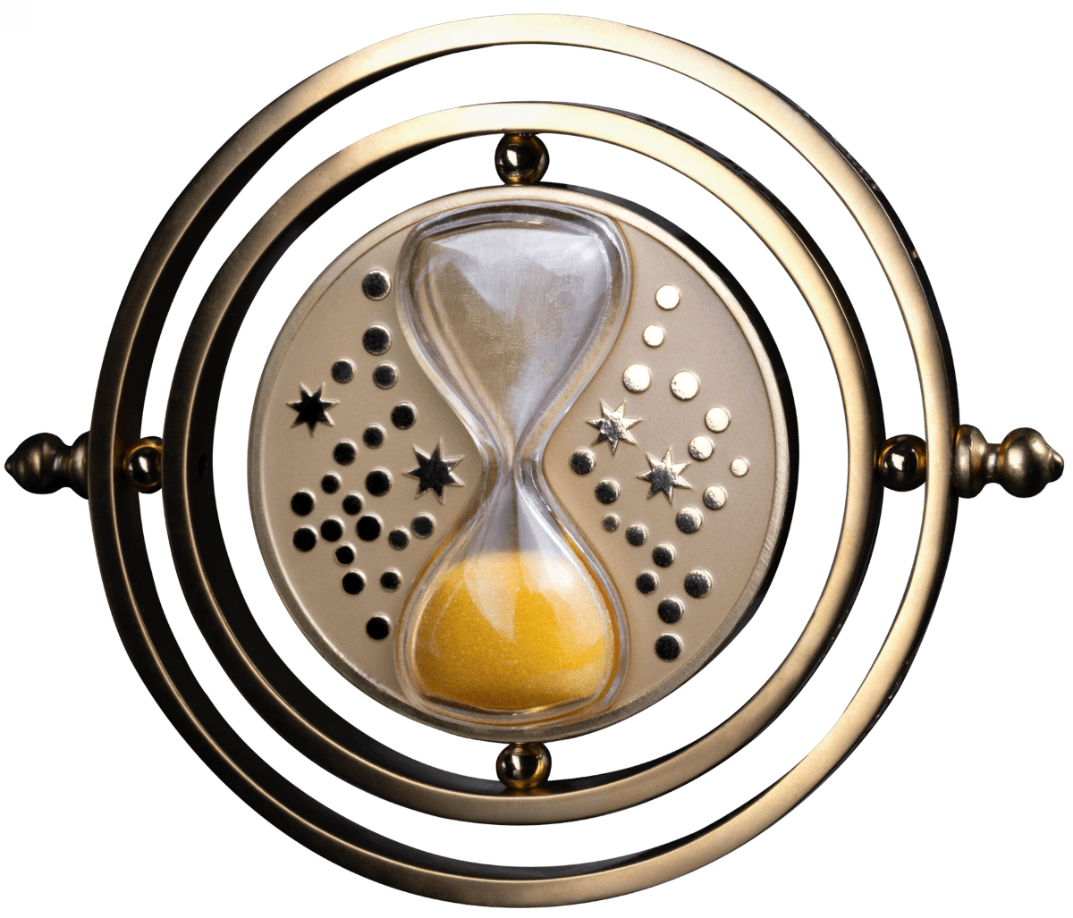 Samoa Harry Potter Time Turner 2 oz Silver Proof coin, 2026, mintage by GR Reserve, featuring an artistic hourglass.