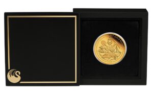 1oz Gold Proof Coin showing reverse and obverse with enhanced detail