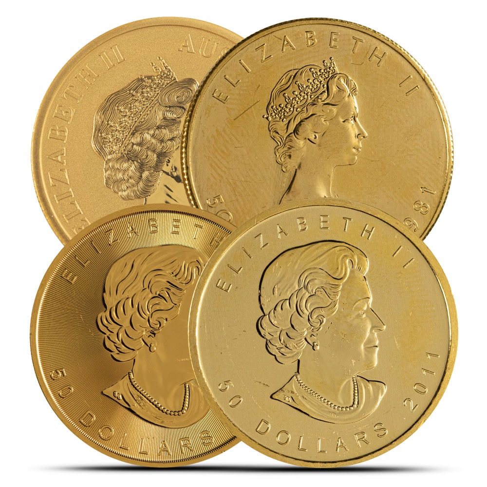 Canadian Maple Leaf 1 oz Gold Coin, side angle, 2021, Royal Canadian Mint, 1 oz weight, iconic national theme, coll.
