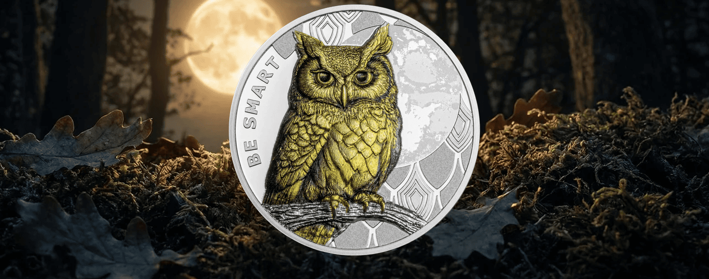 2026 Cameroon Owl Be Smart 1 oz Silver Digital Printed Proof Coin