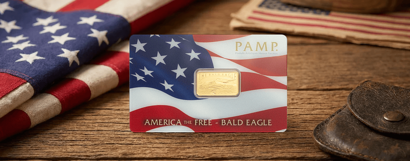 2026 PAMP America the Free Bald Eagle 5g Gold Proof-Like Bar