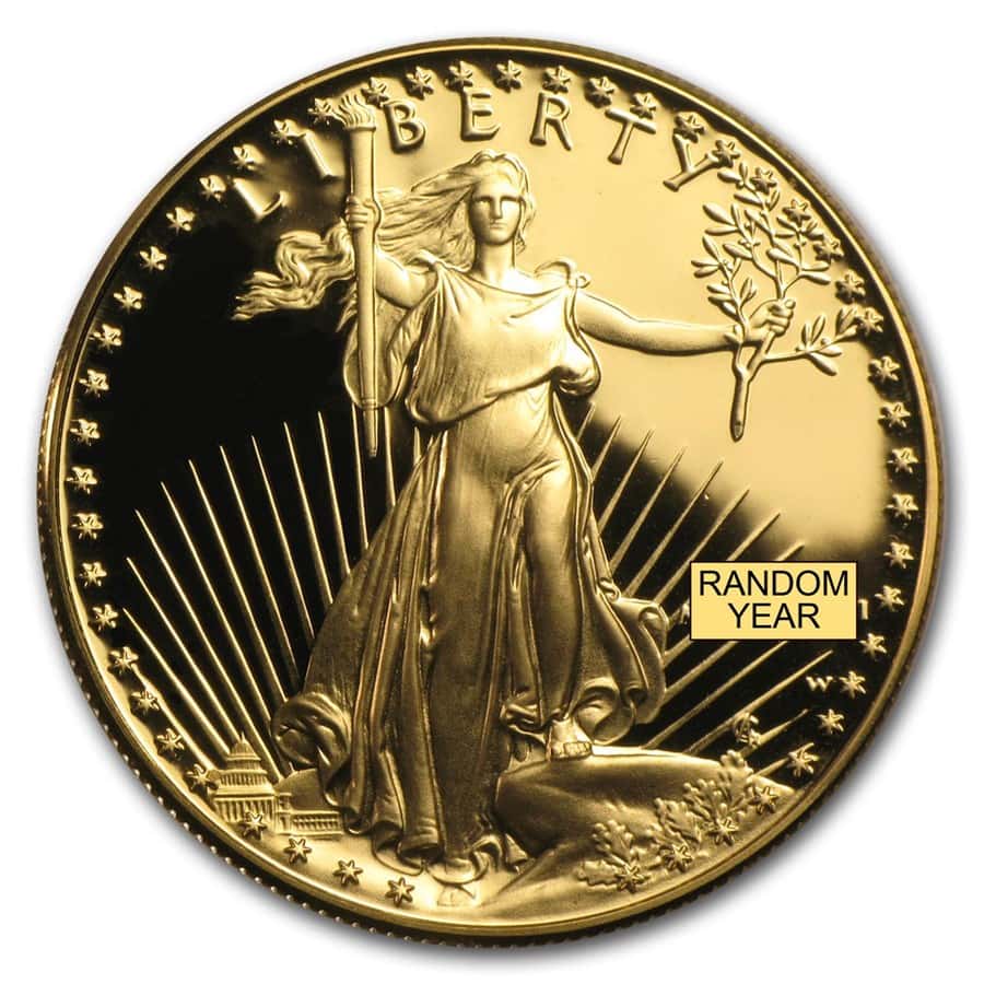 American Eagle 1 oz Gold Proof Coin (Random Year, w/Box and COA)