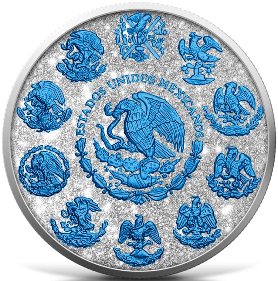 2024 Mexico Libertad Diamond Dust Ice 1 oz Silver Colorized Coin - Image 2