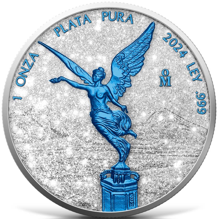 2024 Mexico Libertad Diamond Dust Ice 1 oz Silver Colorized Coin