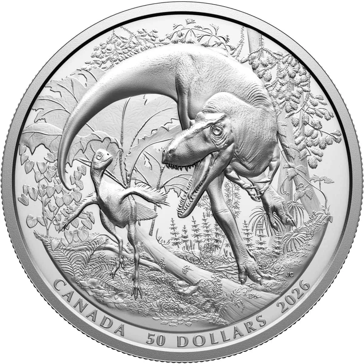 2026 Canada MintLAB Exceptional Discoveries Dinosaurs of Canada 5 oz Silver Proof Coin Front