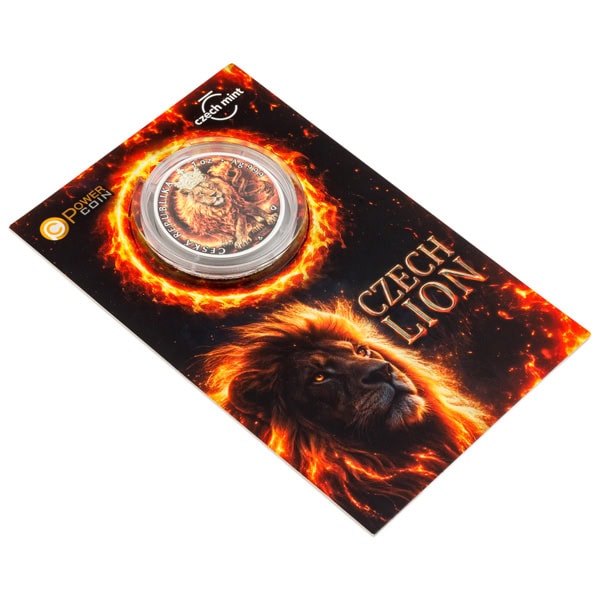 2026 Niue Czech Lion 1 oz Silver Colorized Proof Coin in Blister Card - Image 6