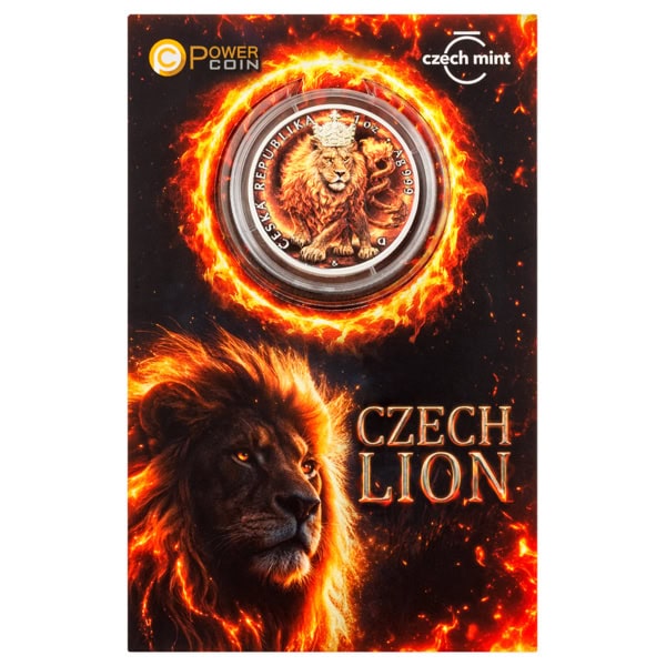 2026 Niue Czech Lion 1 oz Silver Colorized Proof Coin in Blister Card - Image 4