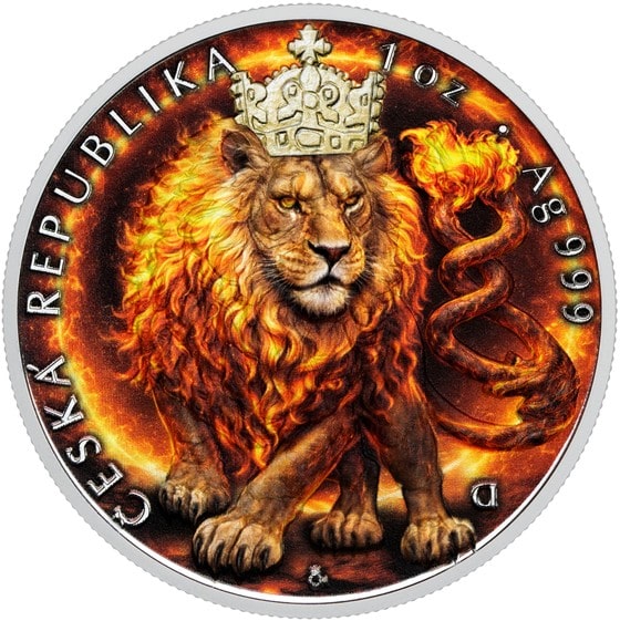 2026 Niue Czech Lion 1 oz Silver Colorized Proof Coin in Blister Card