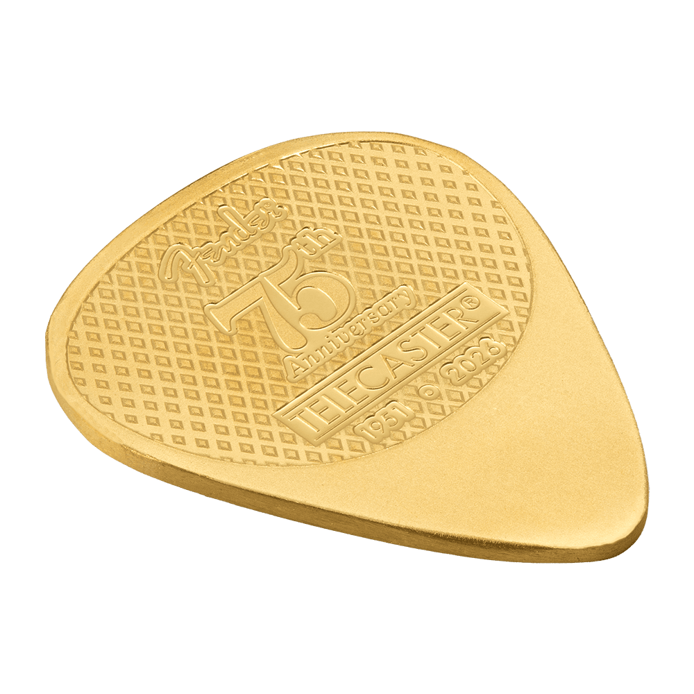 2026 PAMP 75th Ann. Fender Telecaster Pick 5g Gold Proof-Like Coin - Image 5