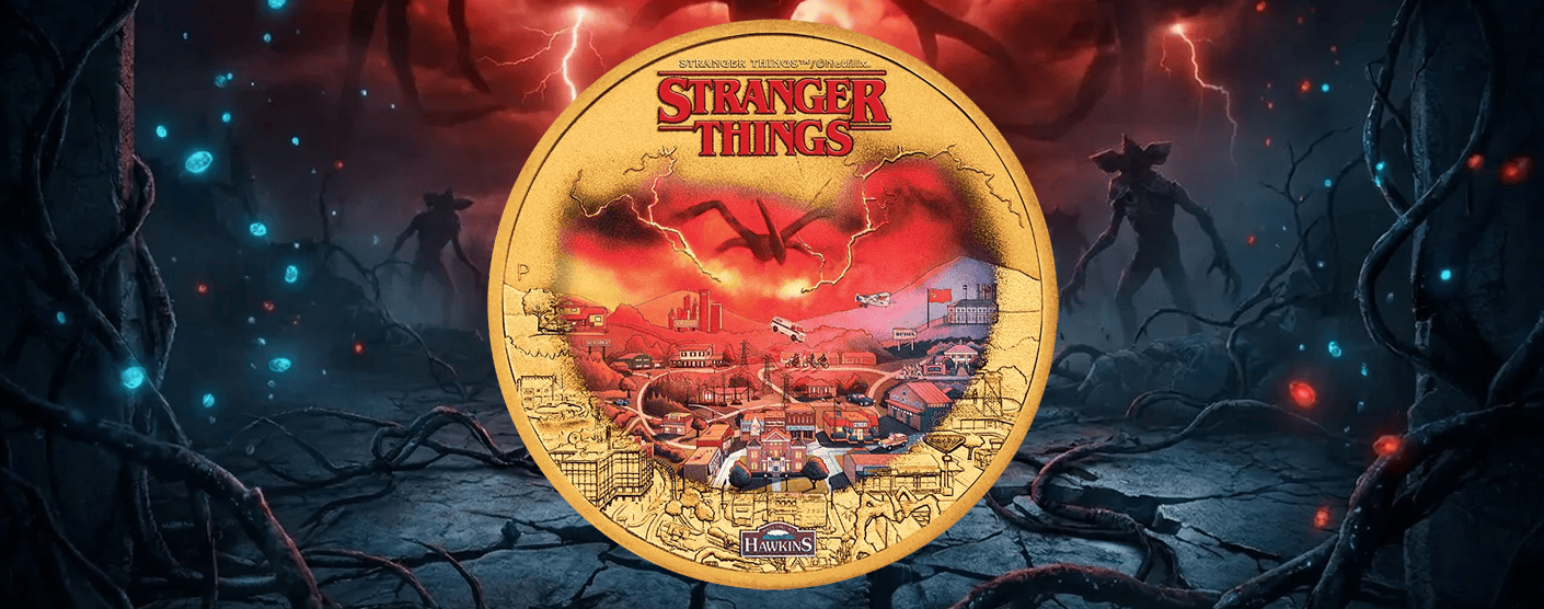 2026 Tuvalu Stranger Things Hawkins 13.5g Base Metal Gilded Colorized Coin