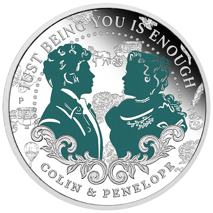 Bridgerton Colin and Penelope 2026 1/2oz Silver Proof Coloured Coin